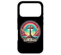 Cursillo Faith Cross avec Arc-en-Ciel et Nuages Coque pour iPhone 17 Pro