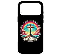 Cursillo Faith Cross avec Arc-en-Ciel et Nuages Coque pour iPhone 17 Pro Max