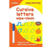 Lettres cursives 3-5 ans – Cahier d'activités effaçable – Apprentissage à la maison – Collins