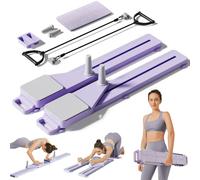CURSOR 5 en 1 Pilates Reformer Formation Multifonctionnelle,Reformer Pilates Machine Le Chronométrage Intelligent,Pilates Board Corde de Résistance,Pliable,Patins Antidérapants