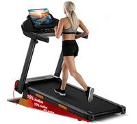 CURSOR Tapis de Course Pliable Inclinable 15%,Tapis de Marche Inclinable 12KM/H,Treadmill Home avec Moteur 3,0CV et Affichage LED, 136KG