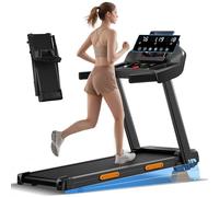 CURSOR Tapis de Course Pliable Inclinable 15%,Tapis de Marche Inclinable 12KM/H,Treadmill Home avec Moteur 3,0CV et Affichage LED, Charge Max 136KG