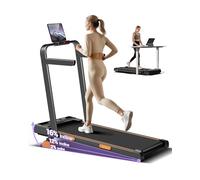 CURSOR Tapis de Marche Pliable Inclinable 16%, 10KM/H Tapis de Course Pliable Inclinable, avec Affichage LED, Télécommande, 3.0 HP Treadmill Walking Pad, Tapis de Marche Bureau, 159KG Max Charge