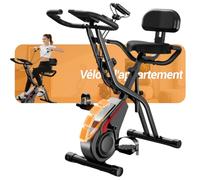 CURSOR velo d appartement pliable,velo appartement pliable | équipé d'une résistance silencieuse à 16 niveaux,vélos d'appartement avec surveillance de la fréquence cardiaque et écran LCD