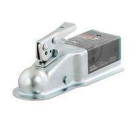 CURT 25100 Straight Tongue Trailer Coupler for 3-inch Channel, 2-in Hitch Ball, 5,000 lbs