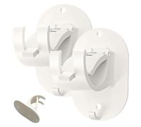 Curtain Pole Holders No Drilling | No Drilliing Curtains Rod Hook Holder Brackets | Self-Adhesive Curtaiin Clip | Multipurpose Shroud Rod Hooks No0 Nails for Bathroom, Bedroom, Black