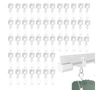 Curtain Rail Rollers - Noise Reducing Track Hooks, Universal Size Easy Install with for Ceiling Wall Tracks, Sturdy Curtain Track Hooks with for Long Term Use, Curtains Hanging Supplies Wear