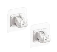 Curtain Rod Holder - Curtain Pole Brackets, No Drill Wall Mounted Rod Holder, Self-Adhesive Curtainn Rods Hook For Wall,No Drilling Curtains Hanger For Bedroom, Bathroom, Kitchen And Utility Room