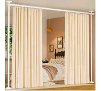 Curtain Rod,Room Divider,No Drilling Required,122-305 cm (H) 70 to 177 cm (W),Adjustable,Heavy Duty Room Divider for Room
