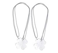 Curtain Tiebacks | No Punch No Damage Clover Design | Firm Hold for Living Room/Bedroom/Dorm | Reusable Curtain Straps, 2 Pack