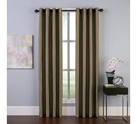 Curtainworks Malta Simili Soie Grommet Panneau de Rideau, Bronze, 50 by 84 inches
