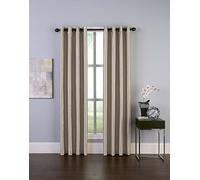 Curtainworks Malta Simili Soie Grommet Panneau de Rideau, Sable, 50 by 144"
