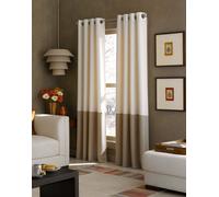 Curtainworks Rideaux à œillets Kendall Unicolore., Blanc/Gris foncé, 108 inch