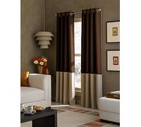 Curtainworks Rideaux à œillets Kendall Unicolore., Brun/Marron Clair, 84"