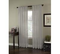 Curtainworks Soho Voile Sheer Panneau de Rideau, Silver, 59 by 95 inches