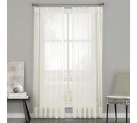 Curtainworks Soho Voile Sheer Rideaux Panneau de Rideau, Oyster, 29 by 108"
