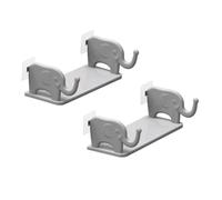 CURTEK Lot de 2 petites étagères murales flottantes Bluetooth pour haut-parleurs, sans perçage, pour chambre à coucher, salle de bain, salon, cuisine, décoration murale et rangement, gris