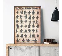 Curteny Panneau en métal vintage décoratif tactique à la main, affiche militaire, cadeaux militaires, décoration murale militaire, décoration murale de l'armée américaine, cadeau pour papa, 14 x 20 cm