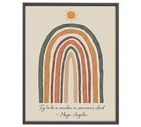 Curteny Plaque en métal avec citation Maya Angelou arc-en-ciel - Décoration murale vintage inspirante en métal pour homme et femme, décoration murale pour bars, restaurants, cafés, pubs, 20,3 x 30,5