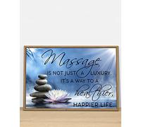 Curteny Plaque vintage en métal avec inscription « Massage is not a Luxury It's a Way to a Healthier Happier Life » - 20,3 x 30,5 cm