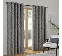 Curtina Talon Rideaux à œillets pour Salon 100% Polyester recy iltrage de la lumière - Tissage Jacquard texturé - Bleu - 229 x 229 cm