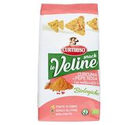 Curtiriso Le Veline Snack Curcuma e Pepe Rosa Scrokkinati Biologico Collation bio avec curcuma et poivre rose 80 g