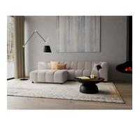 Curtis - canapé d'angle gauche 4 places avec accoudoir en tissu texturé - Beige Beige G