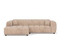 Curtis - canapé d'angle gauche 4 places en simili - Beige