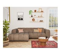 Curtis - canapé d'angle gauche 4 places en simili - Taupe