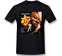 Curtis Mayfield Superfly T Shirt Funny Vintage for Men Wwomen Black Cotton Tee(Large)