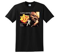 Curtis Mayfield T Shirt Superfly Vinyl CD Cover Tee(Small)