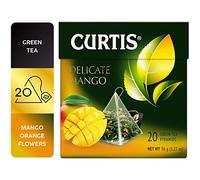 CURTIS TEA, MANGUE DÉLICATE, THÉ VERT TROPICAL DE CHINE, 20 PYRAMIDES DE MAILLES INDIVIDUELLES