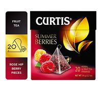 CURTIS TEA, SUMMER BERRIES, HERBAL & CAFFEINE-FREE, BRIGHTLY REFRESHING, 20 PYRAMIDES DE MAILLE INDIVIDUELLES
