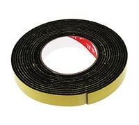 CURTT Ruban adhésif en mousse simple face Noir 5 m 20 mm de large x 3 mm d'épaisseur