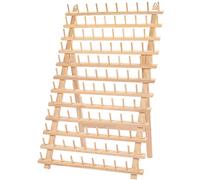 Curtzy 120 Support Bobine de Fil Couture - Porte Bobine avec Crochets Muraux - Support de Filetage Debout ou Suspendu - Rangement Bobine en Bois de Hêtre pour Broderie, Matelassage et Fil a Coudre