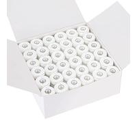 Curtzy 144 Bobines de Fil Pré-Enroulées Taille A SA156-45 m par Fil de Polyester - Kit de Bobine pour Broderie à la Main et Machines à Coudre - Fil de Polyester Blanc