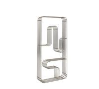CURVA Présentoir à Étagères Rectangulaire Argent