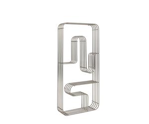 CURVA Présentoir à Étagères Rectangulaire Argent