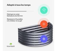 Curvbox 105x60x43 cm Carré potager Argent