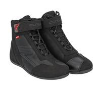 CURVE Bottes moto Radium Noir, Micro amara, Renfort changement et talon, Détails rouges et réfléchissants, Lacets, Adultes, CE