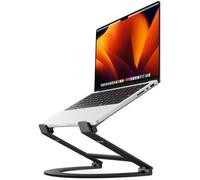 Curve Flex, Support Ergonomique En Aluminium Pour Ordinateur Portable Et Macbook, Réglable En Hauteur Et En Inclinaison, Convient Aux Ordinateurs De 10 À 17 Pouces, Noir Mat. Ts-22[PCOM4281341]