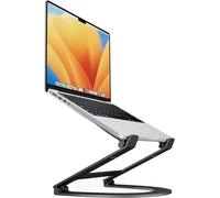 Curve Flex, Support Ergonomique En Aluminium Pour Ordinateur Portable Et Macbook, Réglable En Hauteur Et En Inclinaison, Convient Aux Ordinateurs De 10 À 17 Pouces, Noir Mat. Ts-2201