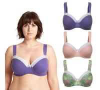 Curve Muse 3 Soutien-Gorge Non doublé Balconnet-Lt Rose,Violet,Vert-105D