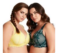 Curve Muse Soutien-Gorge Armatures Ajoute 1+ Bonnet-x2-Teal,Mimosa-125B