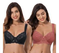 Curve Muse Soutien-Gorge Armatures Non doublé-x2-Rose,Noir-115B