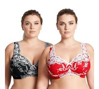 Curve Muse Soutien-Gorge Minimiseur sans armatures-x2-Black,Red-125E