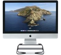 Curve Riser Support De Moniteur Support De Bureau Ergonomique Avec Étagère De Rangement Pour Imac Et Affiche, Noir Mat[ZHB1510]