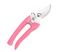 Curve Sécateur avec lame tranchante en acier inoxydable pour couper les fleurs, tailler les plantes de terrasse, fleurs, roses, herbes, bonsaï et récolte de fruits (poignée rose)