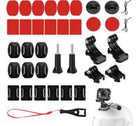 Curved Adhesive Mounts, Motorcycle Helmet Mount, GoPro Mount, Helmet Mounting Bracket, Suitable for GoPro Hero 45678, Version Accessories for Gopro, 33 Pieces