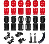 Curved and Flat Adhesive Mounts, 3M Double-Sided Adhesives, Helmet Extension Arm Base, J-Hook Bracket, Compatible with GoPro, Insta360, DJI Action and Other Sports Cameras